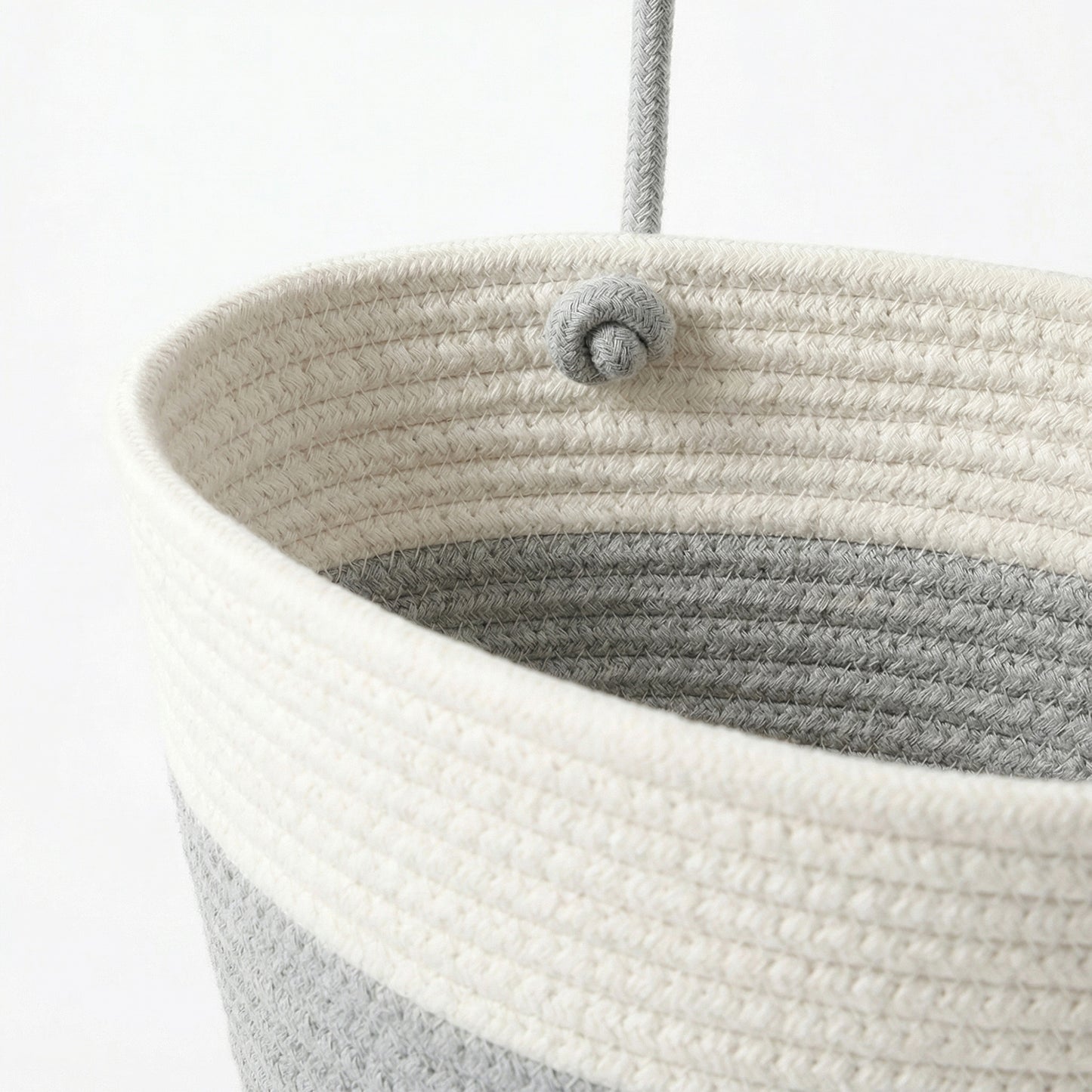 3 Tier Hanging Storage Basket Cotton Rope Wall Organizer Tassel Decorative Storage