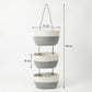 3 Tier Hanging Storage Basket Cotton Rope Wall Organizer Tassel Decorative Storage