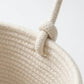 2 Tier Hanging Storage Basket Cotton Rope Wall Organizer Modern Neutral Storage