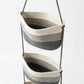 3 Tier Hanging Storage Basket Cotton Rope Wall Organizer Neutral Space Saving Storage