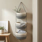 3 Tier Hanging Storage Basket Cotton Rope Wall Organizer Neutral Space Saving Storage