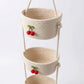 3 Tier Hanging Wall Storage Basket Organizer Decorative Vertical Storage for Bedroom Kitchen