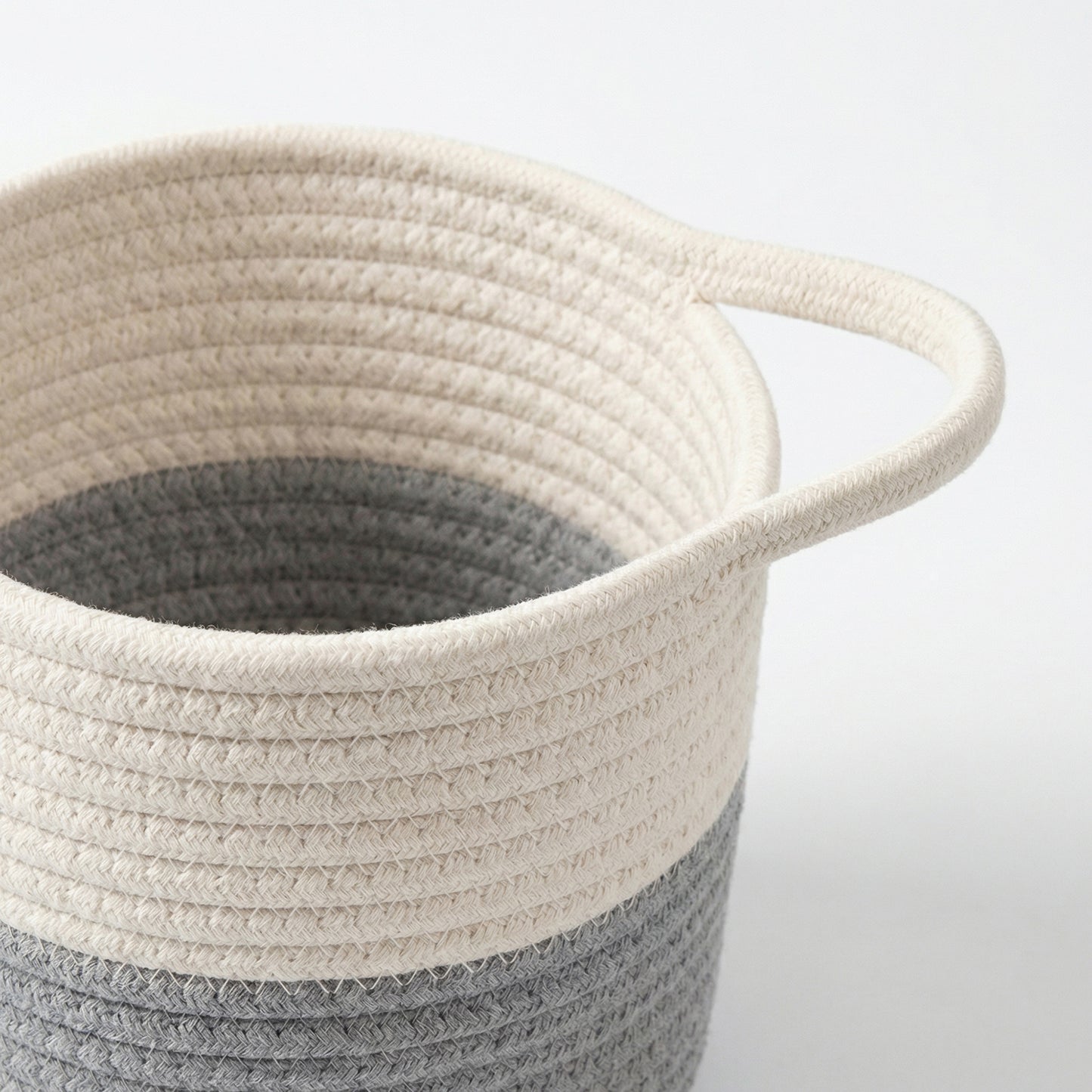 Small Hanging Storage Basket with Handle Woven Style Organizer for Bathroom Bedroom Entryway