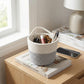Small Hanging Storage Basket with Handle Woven Style Organizer for Bathroom Bedroom Entryway