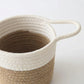 Small Hanging Storage Basket with Handle Woven Style Organizer for Bathroom Bedroom Entryway