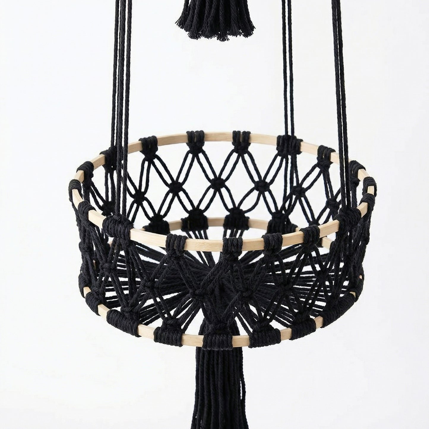 Three Tier Hanging Storage Organizer Macrame Style Basket for Plants Bathroom Kitchen Bedroom