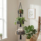 Three Tier Hanging Storage Organizer Macrame Style Basket for Plants Bathroom Kitchen Bedroom