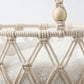 Hanging Macrame Style Storage Basket Round Organizer with Tassel for Bedroom Living Room Bathroom