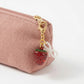 3 Pcs Cherry Charm Clip Set with Faux Pearl Accent Decorative Bag Charm Keychain Accessory