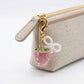 3 Pcs Cherry Charm Clip Set with Faux Pearl Accent Decorative Bag Charm Keychain Accessory