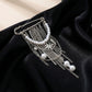 Safety Pin Brooch Chain Fringe Tassel Pearl Bead Detail Star Charm Design