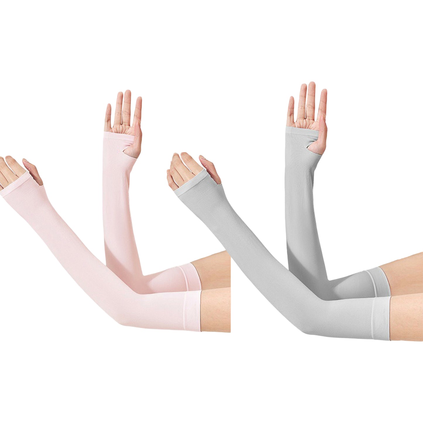 UV Protection Arm Sleeves 2 Pair Set Breathable Sun Sleeves for Outdoor Activities