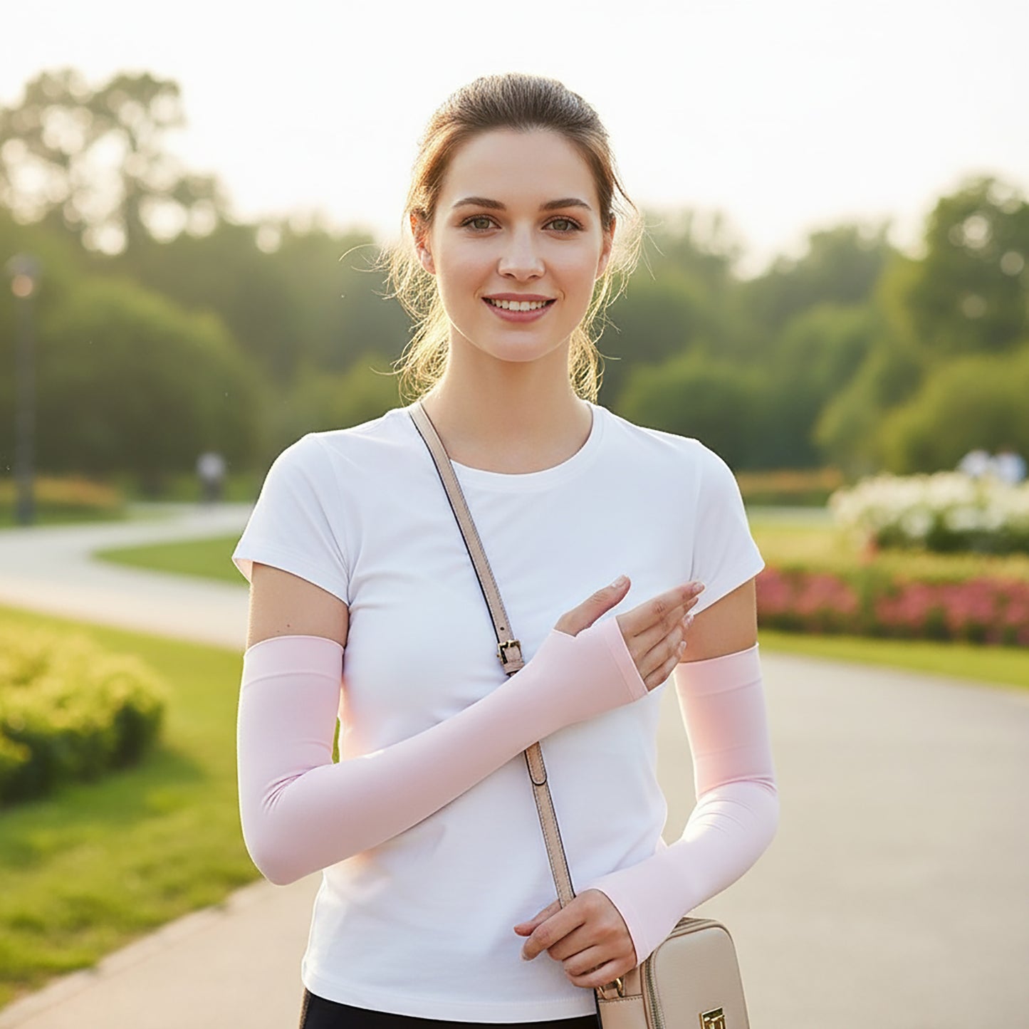 UV Protection Arm Sleeves 2 Pair Set Breathable Sun Sleeves for Outdoor Activities