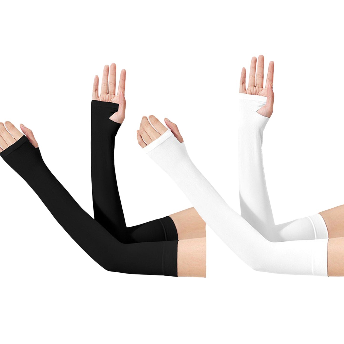 UV Protection Arm Sleeves 2 Pair Set Breathable Sun Sleeves for Outdoor Activities