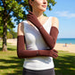 Arm Sleeves with Gloves Adjustable Cuff Breathable Cooling Sun Sleeves for Outdoor Use