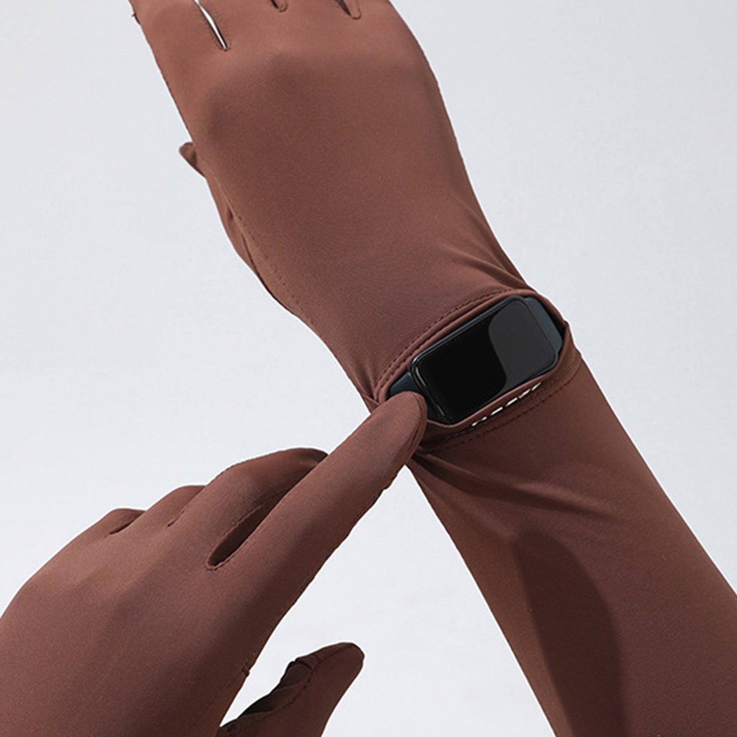 Arm Sleeves with Gloves Adjustable Cuff Breathable Cooling Sun Sleeves for Outdoor Use