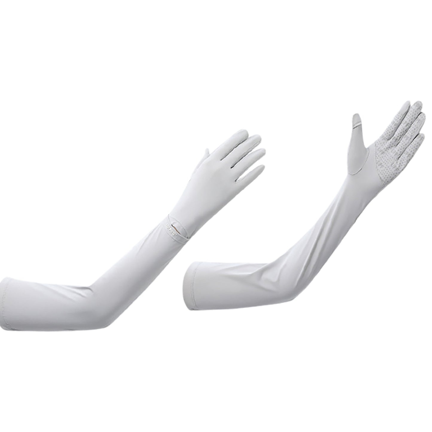 Arm Sleeves with Gloves Adjustable Cuff Breathable Cooling Sun Sleeves for Outdoor Use