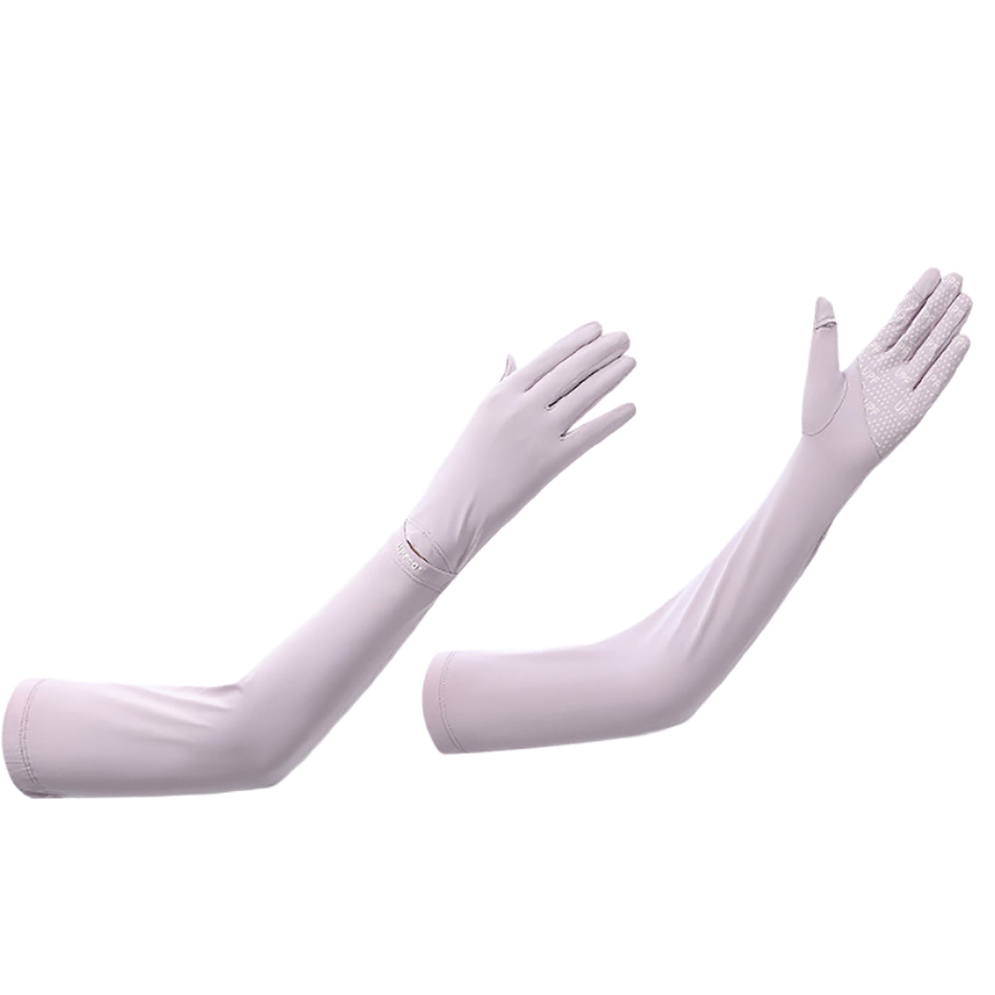 Arm Sleeves with Gloves Adjustable Cuff Breathable Cooling Sun Sleeves for Outdoor Use