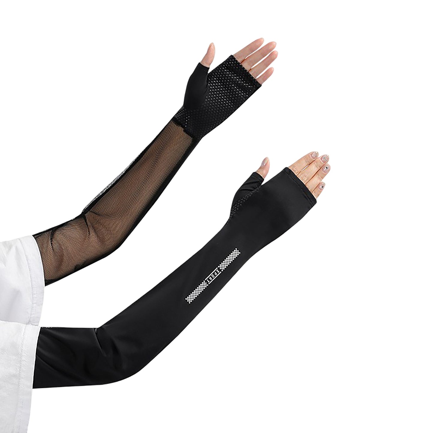 Arm Sleeves Mesh Breathable Lightweight Cooling Sun Sleeves for Driving Running Cycling