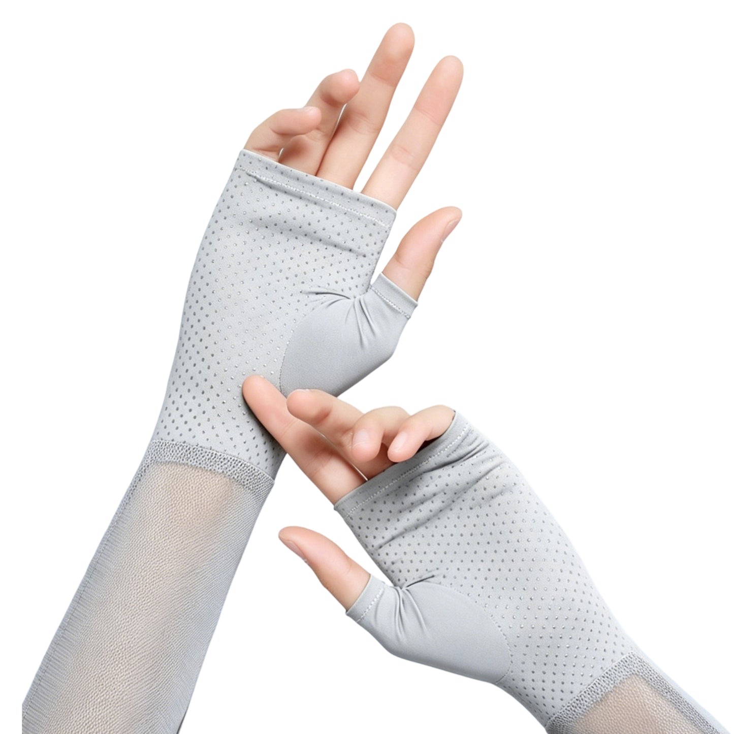 Arm Sleeves Mesh Breathable Lightweight Cooling Sun Sleeves for Driving Running Cycling