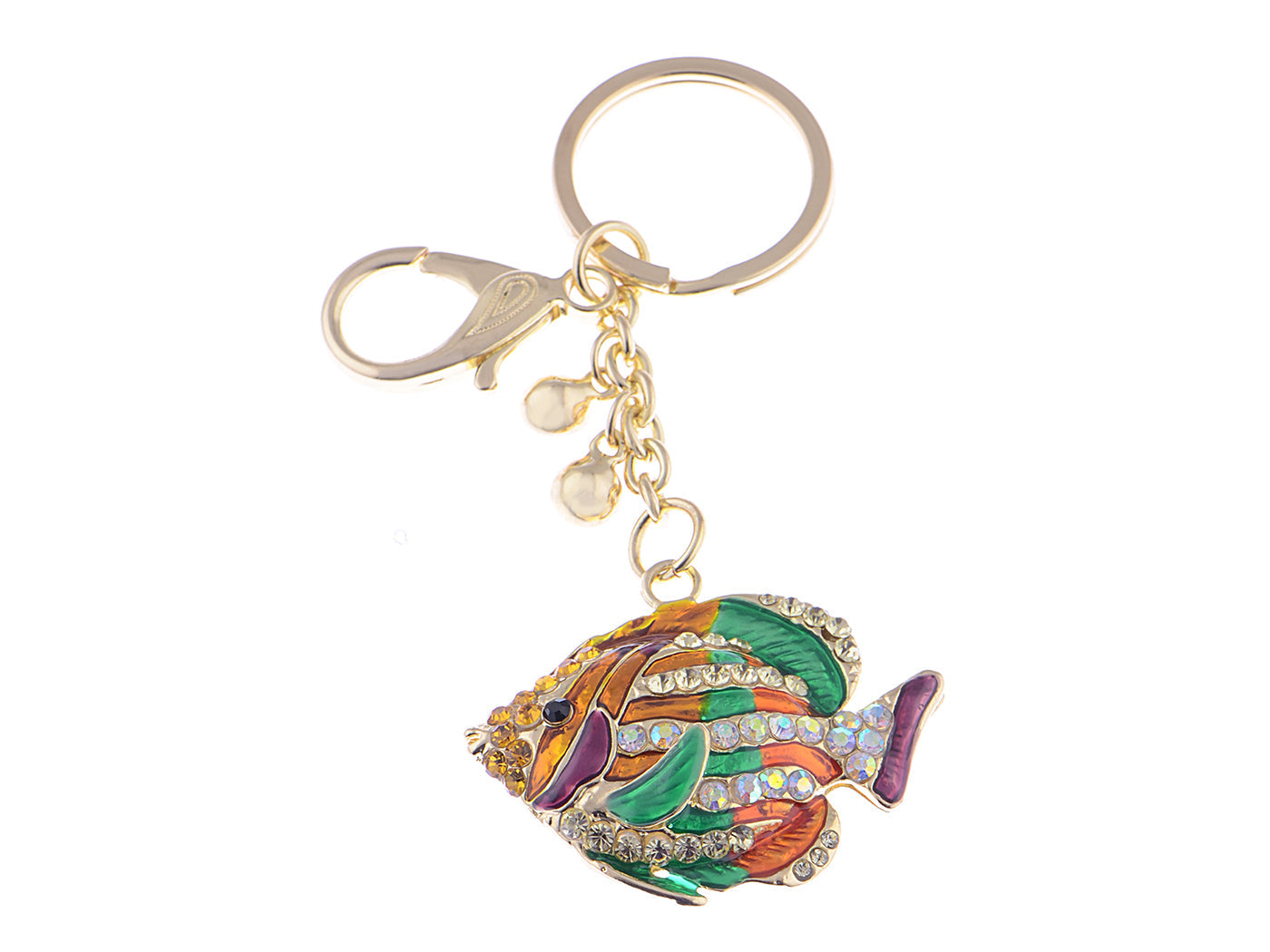 Multi Colored Tropical Colorful Angel Fish Key Chain