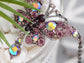 Alilang Silver Tone Purple Colored Stone Butterfly Insect Wings Pendant Necklace