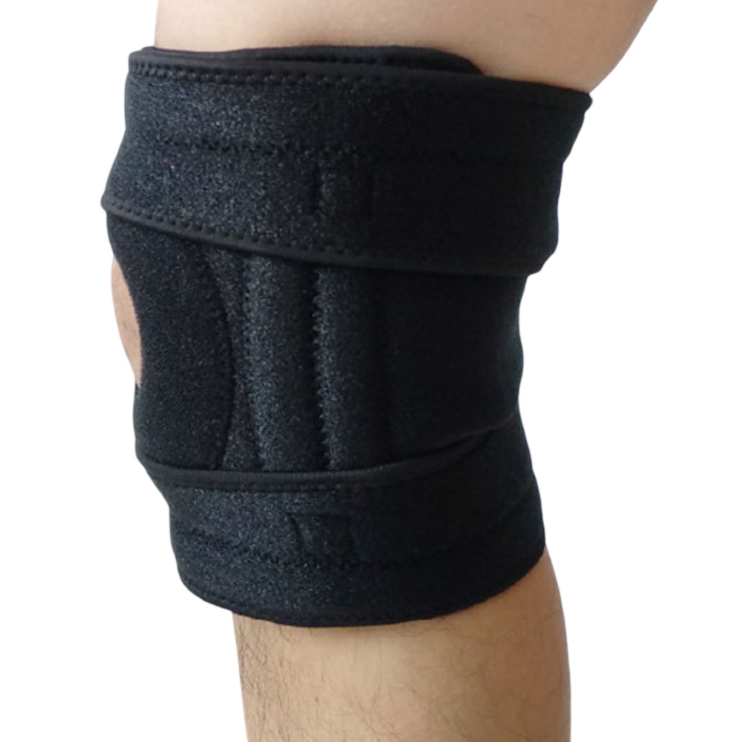 1 Pc Adjustable Knee Support Brace with Open Patella Design and Reinforced Stabilizer Pad