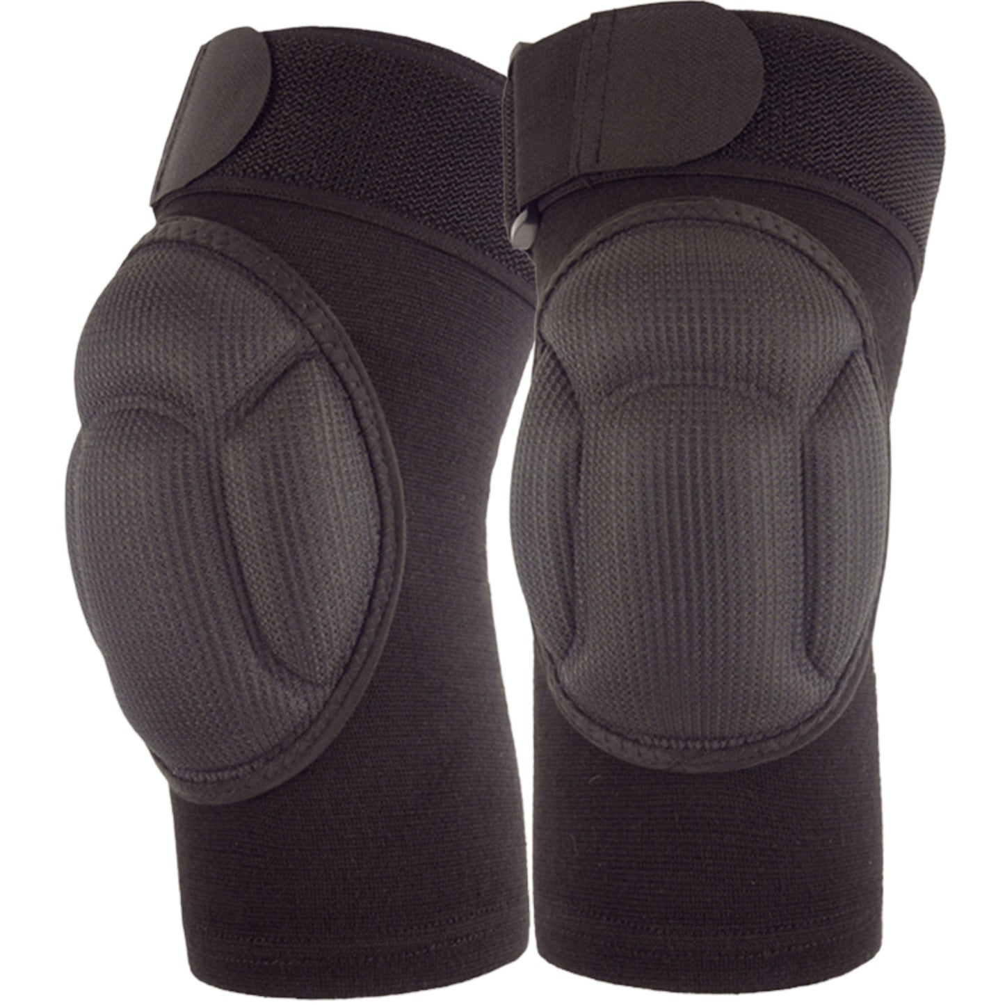 2 Pc Sports Knee Pads with Thick Shock Absorbing Cushion and Stretch Compression Sleeve Support