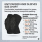 2 Pc Sports Knee Pads with Segmented Shock Absorbing Cushion and Stretch Compression Sleeve Support