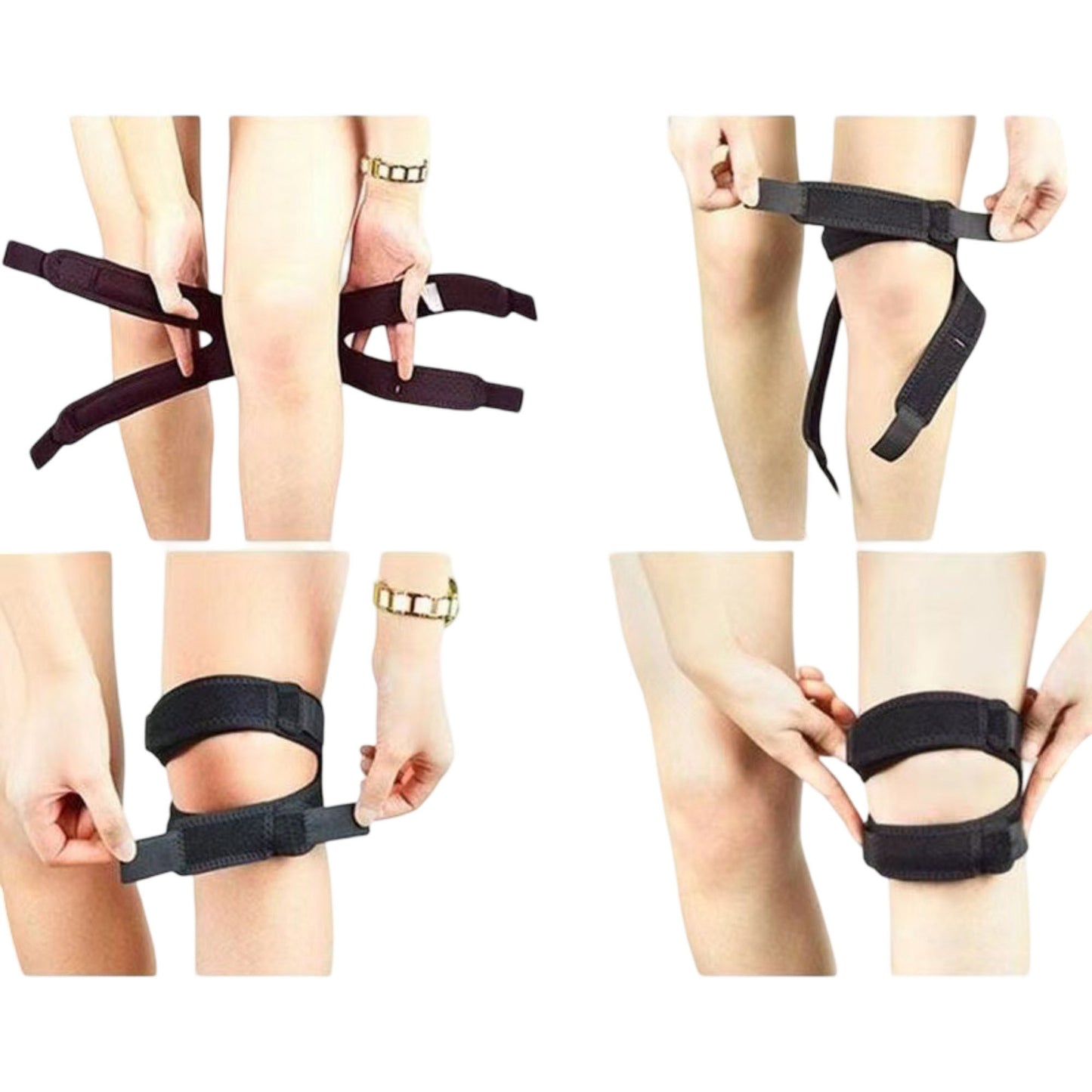 1 Pc Sports Patella Tendon Knee Strap with Silicone Grip Strip and Adjustable Compression Support
