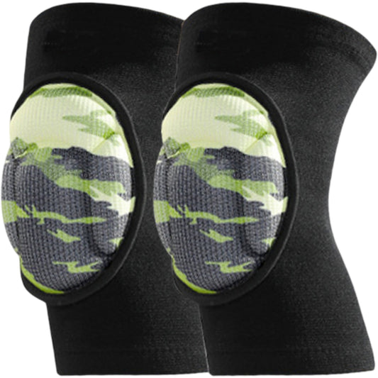 2 Pc Volleyball Knee Pads with Thick Shock Absorbing Cushion and Stretch Compression Sleeve Fit