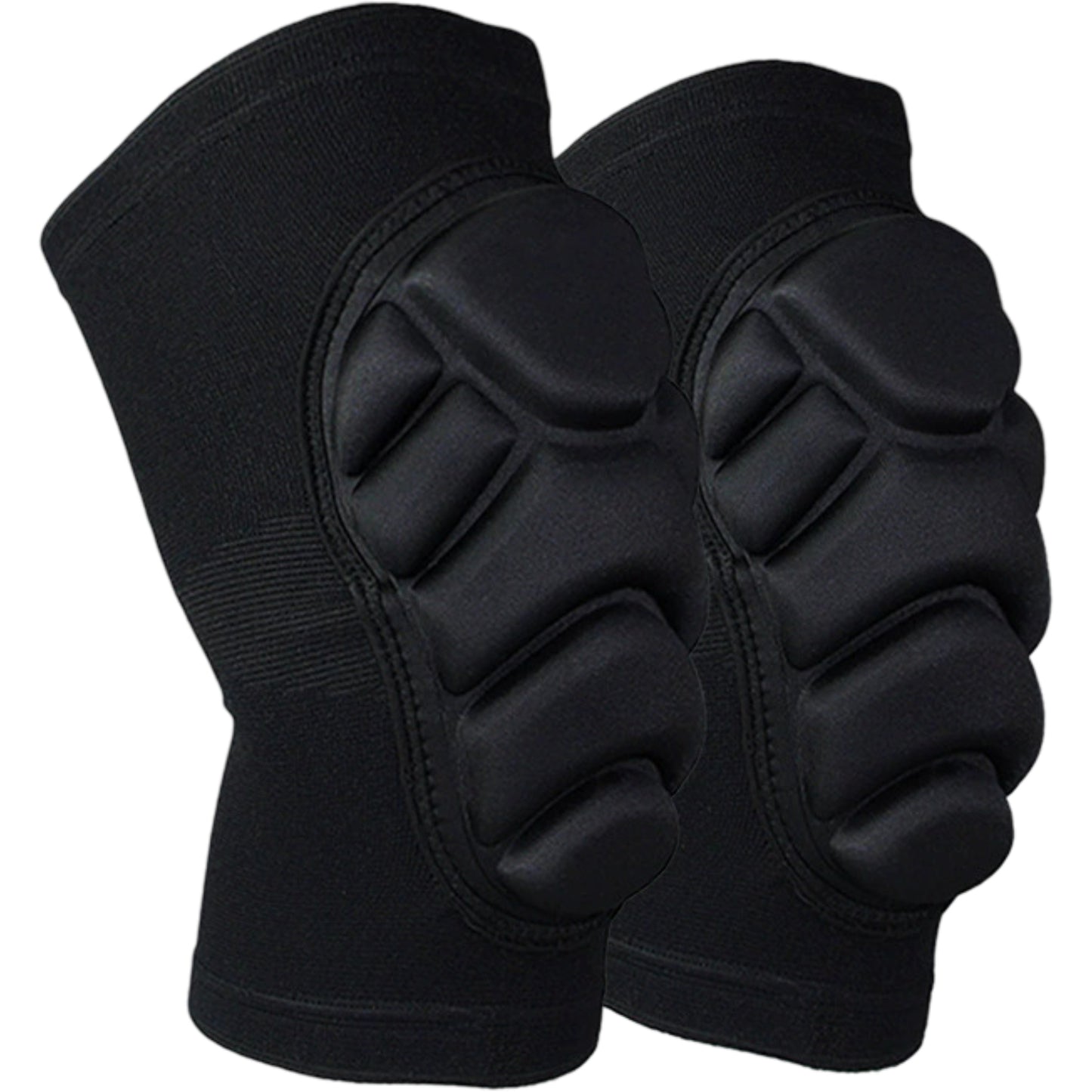 Volleyball Knee Pads 2 Pc with Thick Shock Absorbing Cushion and Stretch Compression Sleeve Fit