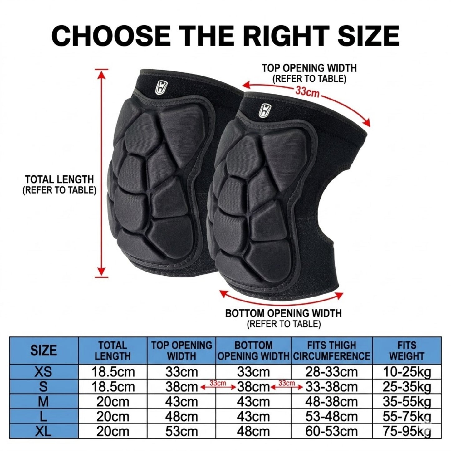 Workout Knee Pads 2 Pc with Shock Absorbing Cushion and Stretch Compression Sleeve Support