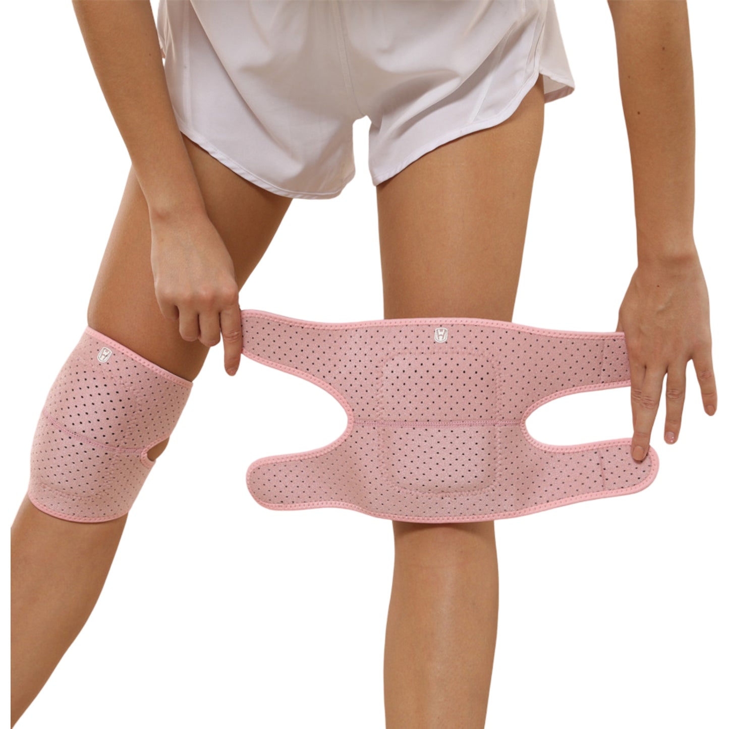 Workout Knee Support Wrap 2 Pc with Adjustable Strap and Breathable Compression Fit