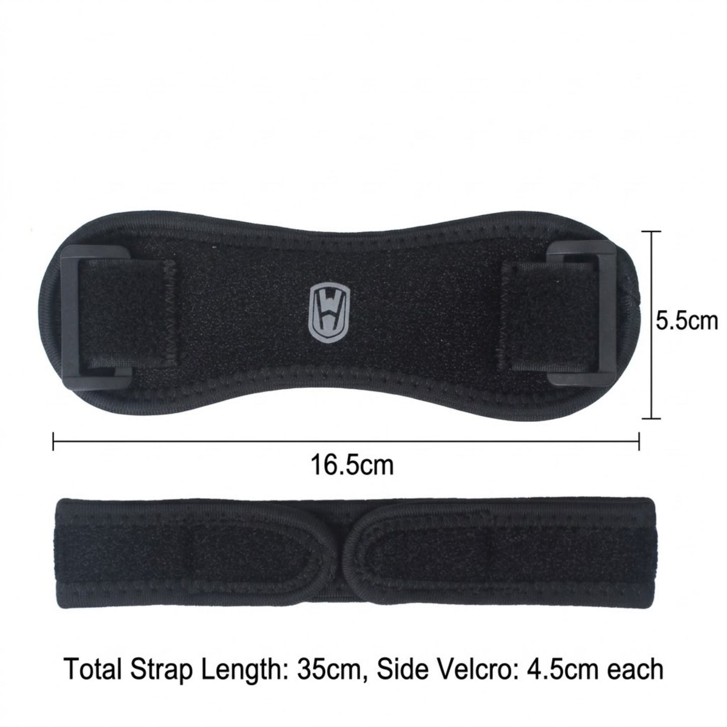 Patella Tendon Knee Straps 2 Pc with Adjustable Compression and Non Slip Support