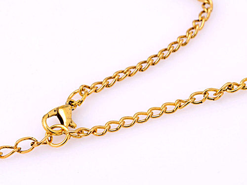 Moose Head Chain Necklace With Deately Painted Black Accents