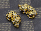 Black Enamel Leopard Cheetah Cat Earring Necklace Set