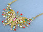 Multicolored Colorful Butterfly Chain Necklace