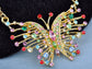 Multicolored Colorful Butterfly Chain Necklace