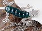 Green Resin Bead Body Water Gecko Lizard Pendant Necklace