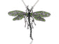 Dragonfly Pendant Necklace Amethyst Colored Purple Pink Emerald Colored Green White