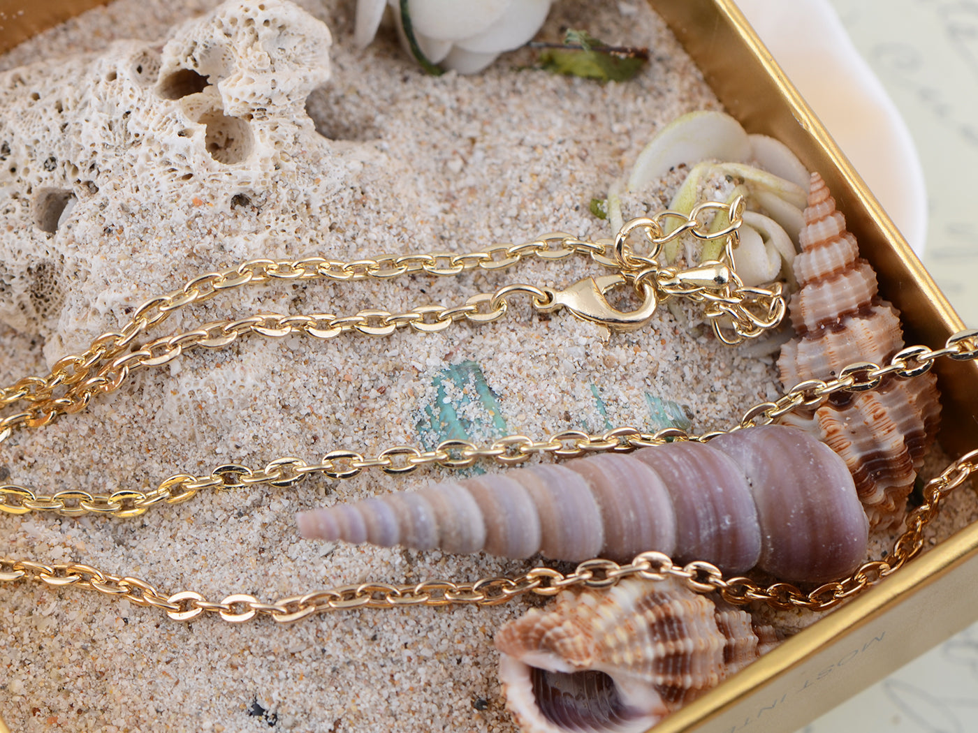 Petite Blue Enamel Sea Horse Pendant Necklace