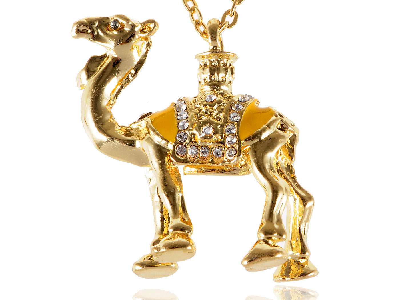 Painted Hot Hump Camel Pendant Necklace