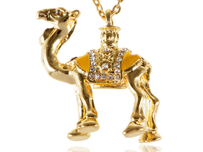 Painted Hot Hump Camel Pendant Necklace