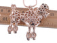 Light Peach Gemss Poodle Dog Pendant Necklace