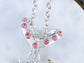 Rose Pink Holy Cross Pendant Heart Shape Necklace