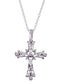 Gothic Black Inspirational Holy Cross Love God Heart Pendant Necklace