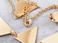 Women Jewelry Necklace Triangle Collar Art Deco Spiked Chain Statement Necklace