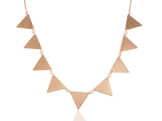 Women Jewelry Necklace Triangle Collar Art Deco Spiked Chain Statement Necklace