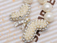 Butterfly Abstract Cream Bow Fabricated Pearl Bead Necklace